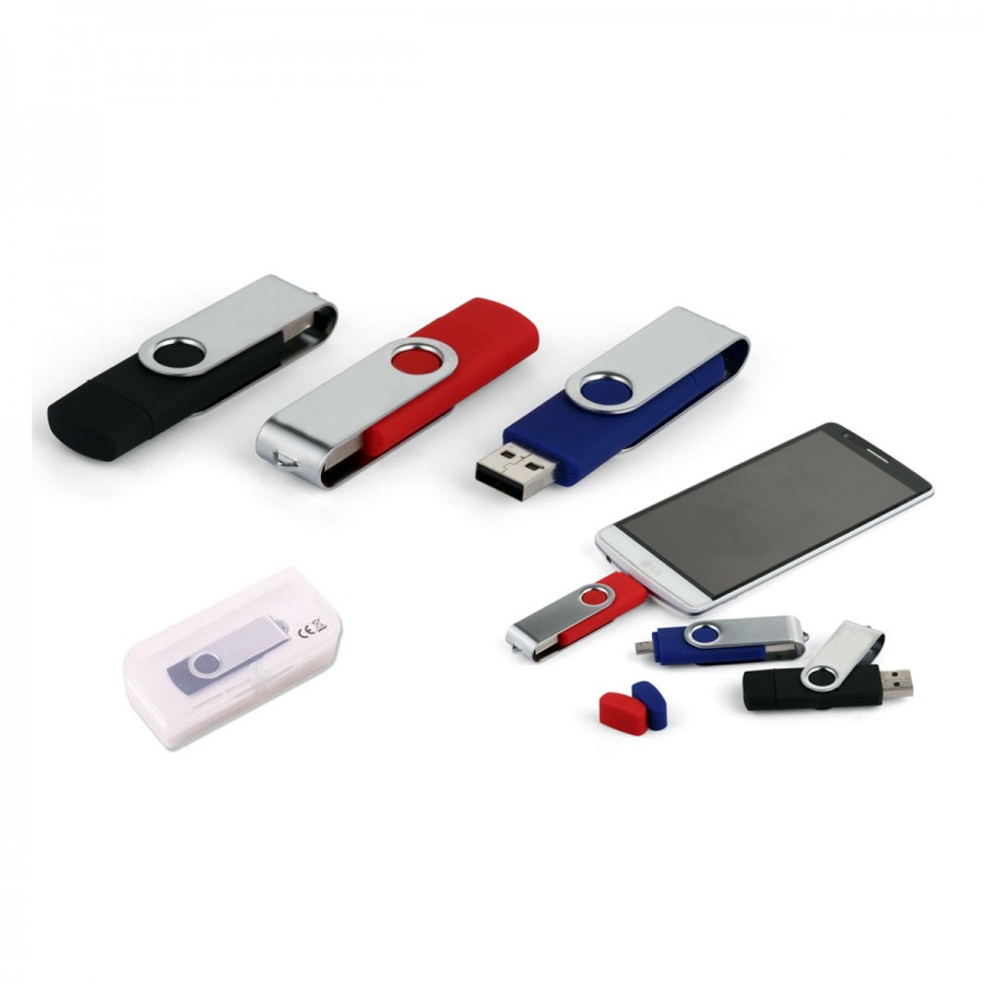 Döner Kapaklı USB Bellek (OTG Özellikli)
